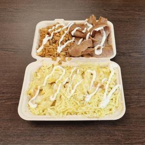 Mix Doner Meat Chips with Cheese