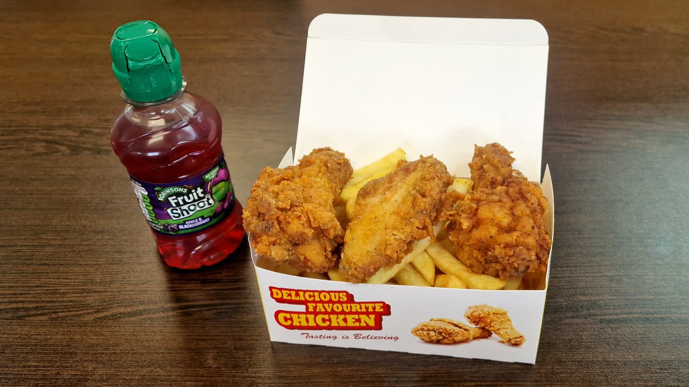 Kids Meal 1 - 3 Wings Chips and Drink