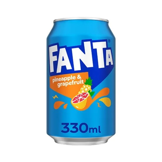 Can of Fanta Pineapple and Grapefruit